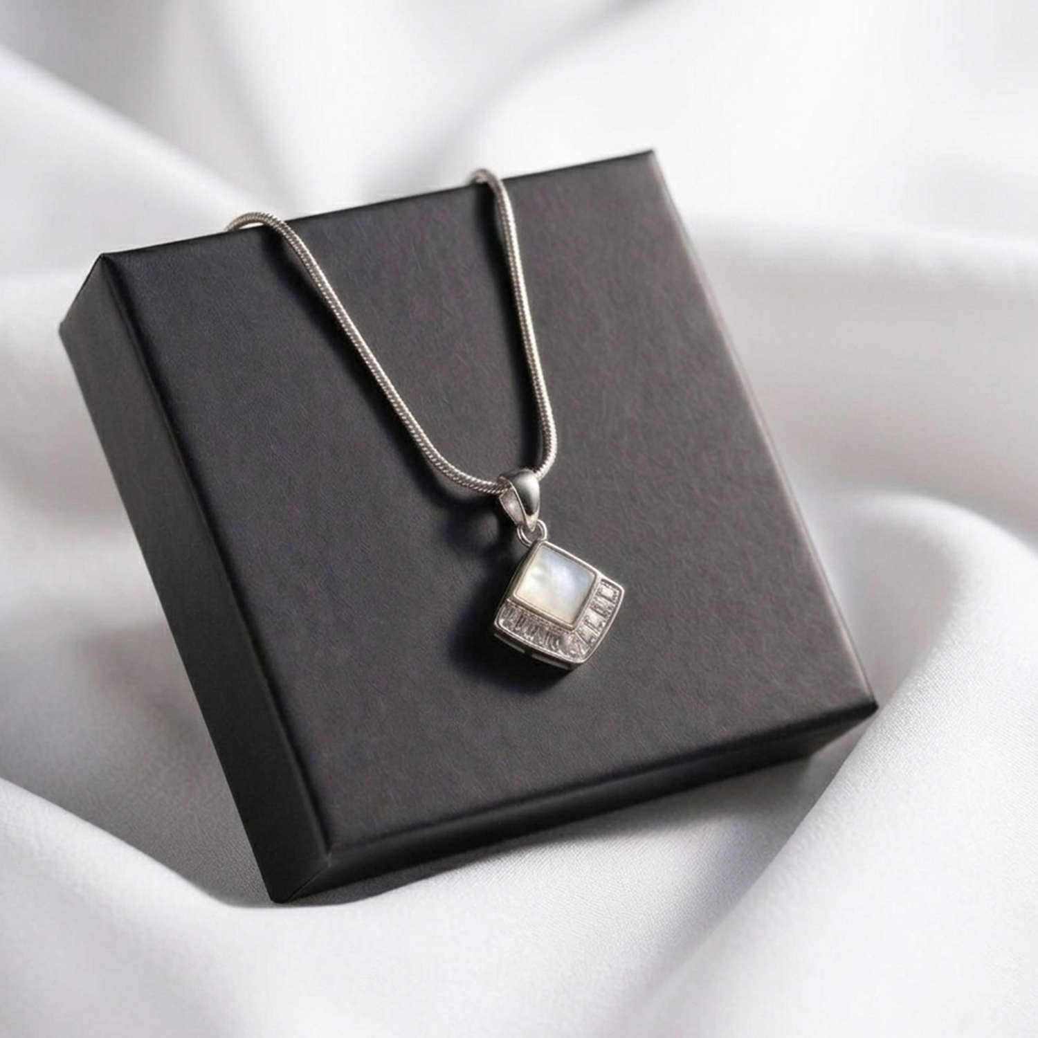 Inlay Silver Pendant