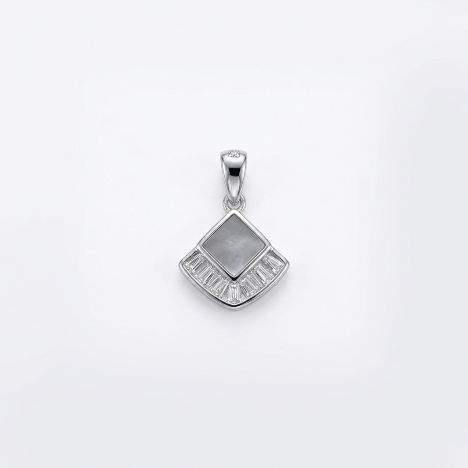 Inlay Silver Pendant