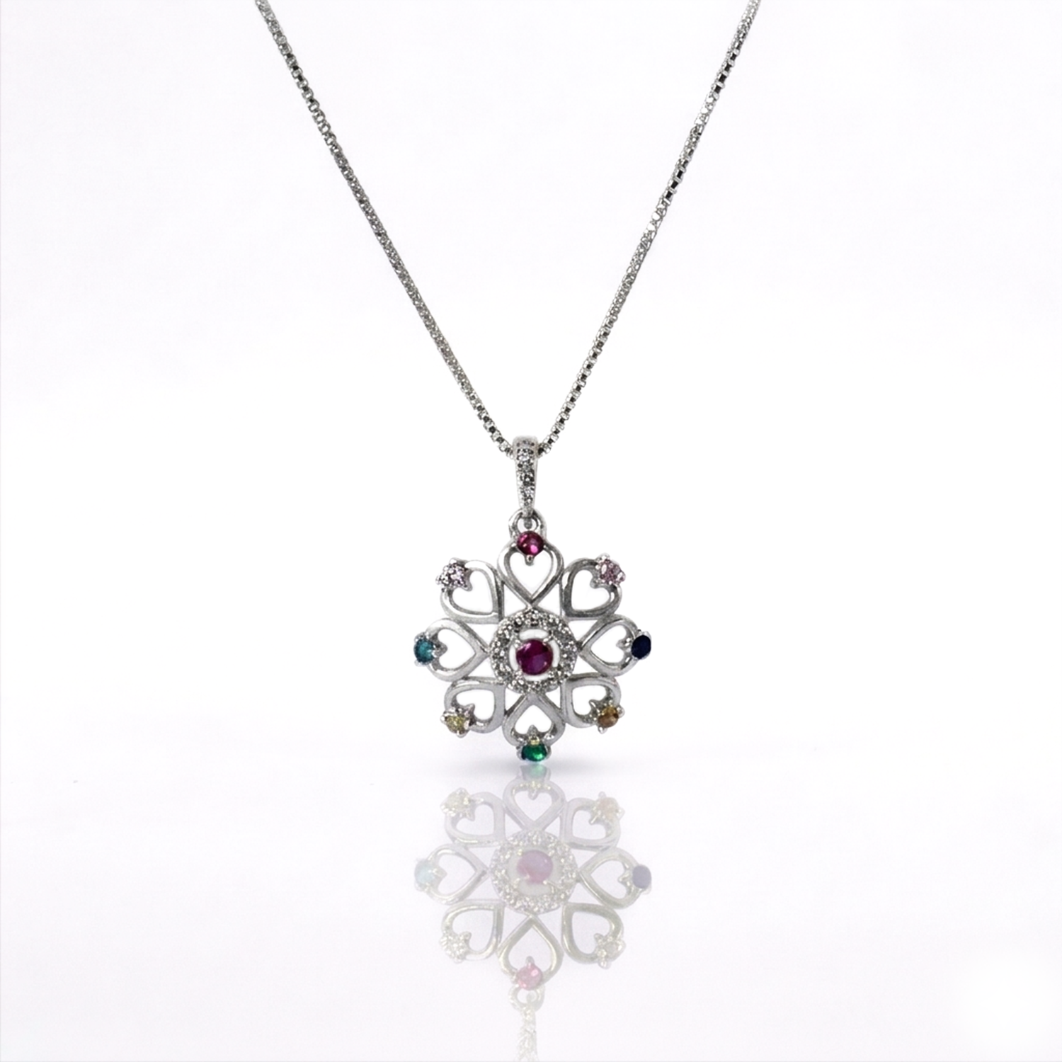 Rainbow Radiance Silver Chain