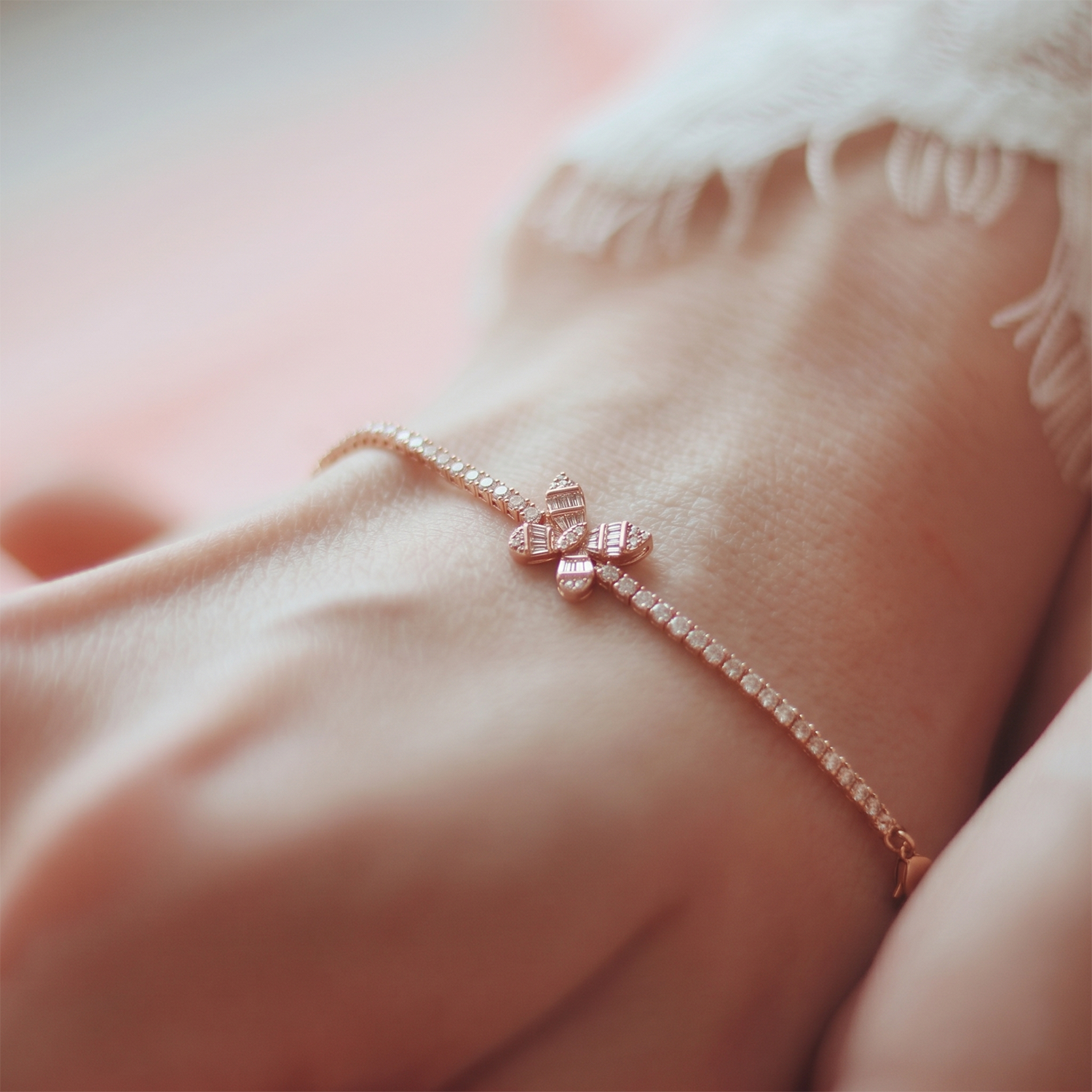 blueberry_sterling_rosegold_butterfly_bracelet_model