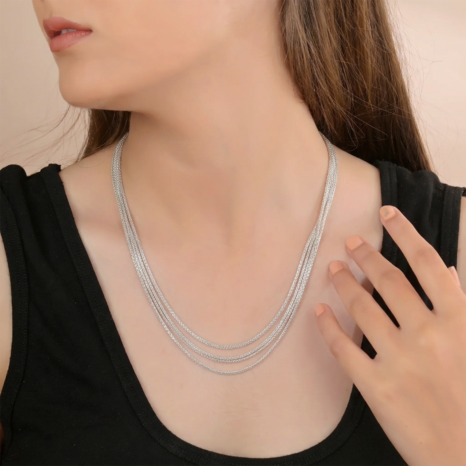 Sterling Waterfall Chain